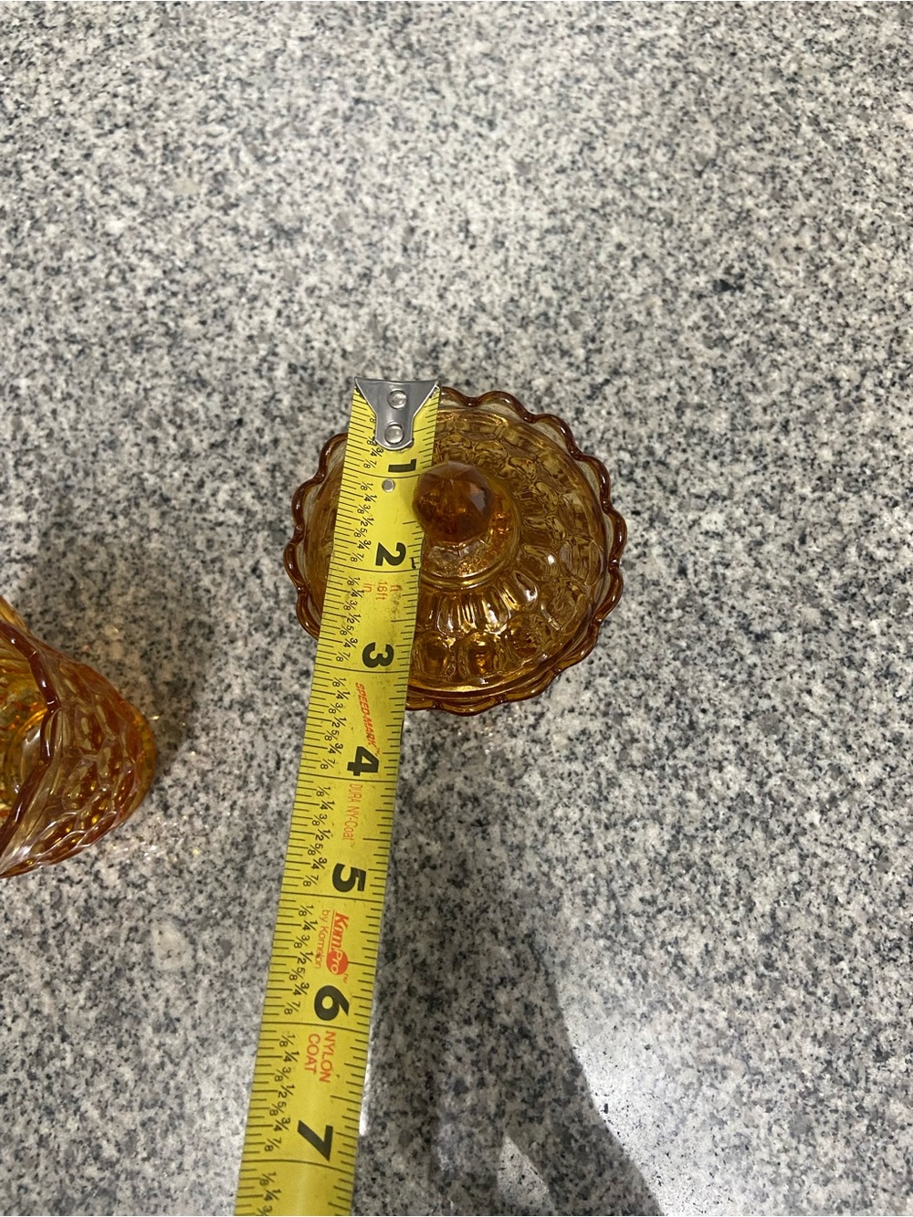 VTG 1960s FENTON Colonial Thumbprint Amber Glass Creamer Covered Sugar Bowl Set - Picture 12 of 12